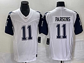 Men's Dallas Cowboys #11 Micah Parsons White FUSE Vapor Thanksgiving Limited Stitched Jersey,baseball caps,new era cap wholesale,wholesale hats